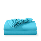2 ultra soft fitted sheets folded and stacked