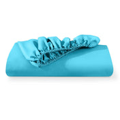Microfiber fitted sheet folded