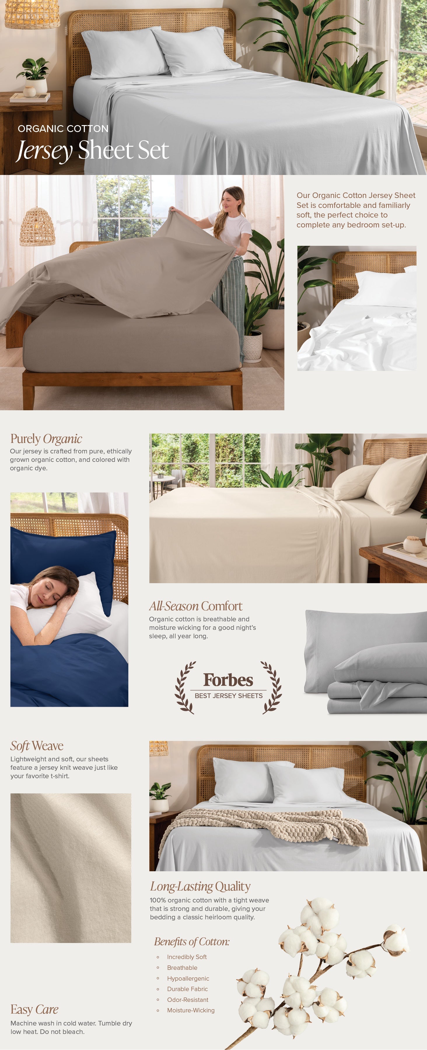 Organic Cotton Jersey Sheet Set EBC