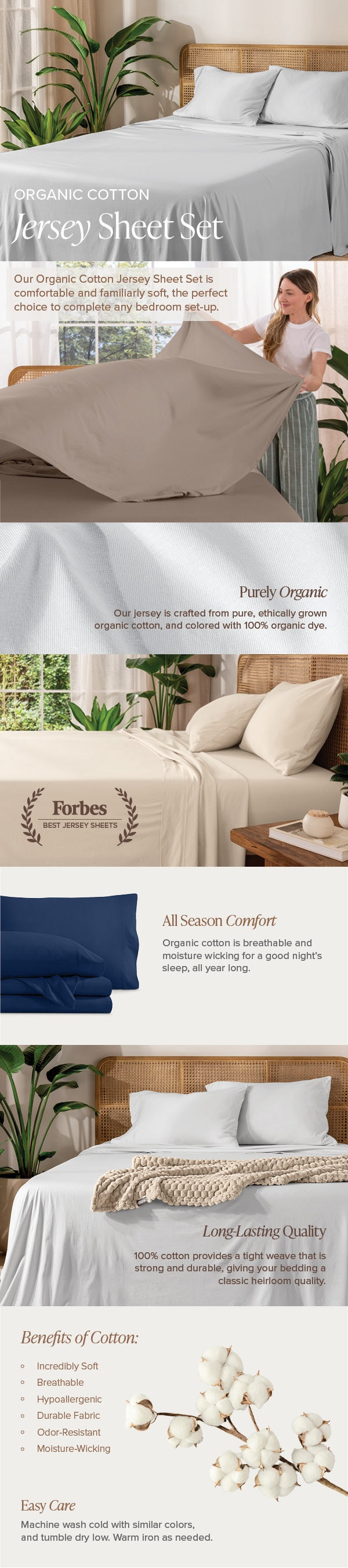 Organic Cotton Jersey Sheet Set EBC Mobile