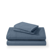 Washed sheet set folded and stacked