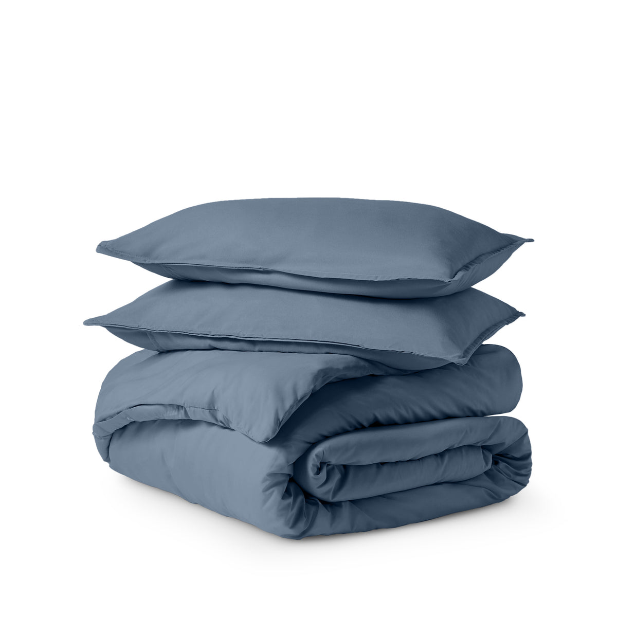 Ultra soft duvet cover folded and stacked