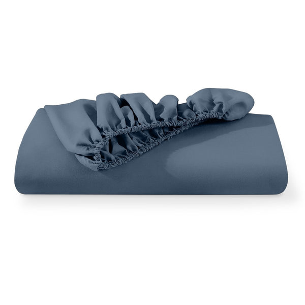 Microfiber fitted sheet folded