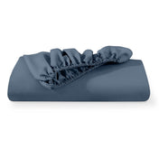 Microfiber fitted sheet folded
