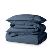 Percale duvet cover set stacked