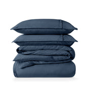 Percale duvet cover set stacked