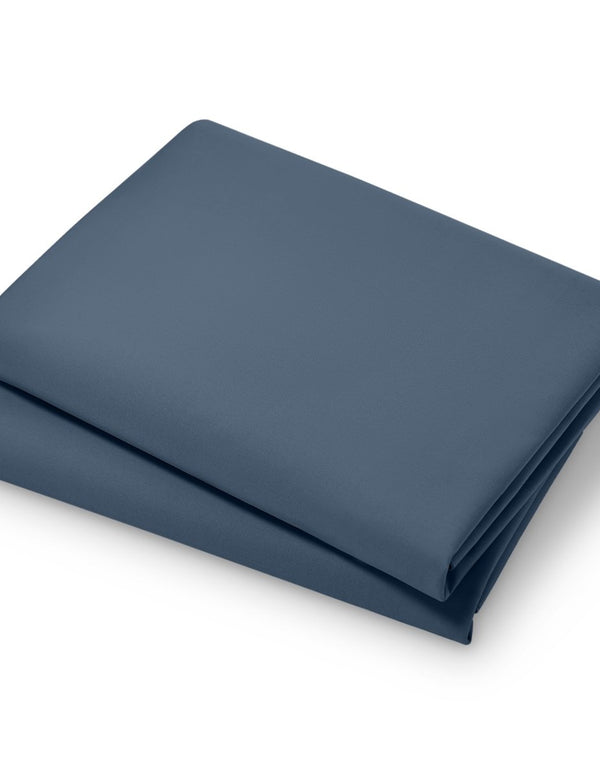 Two sateen pillowcases folded and stacked