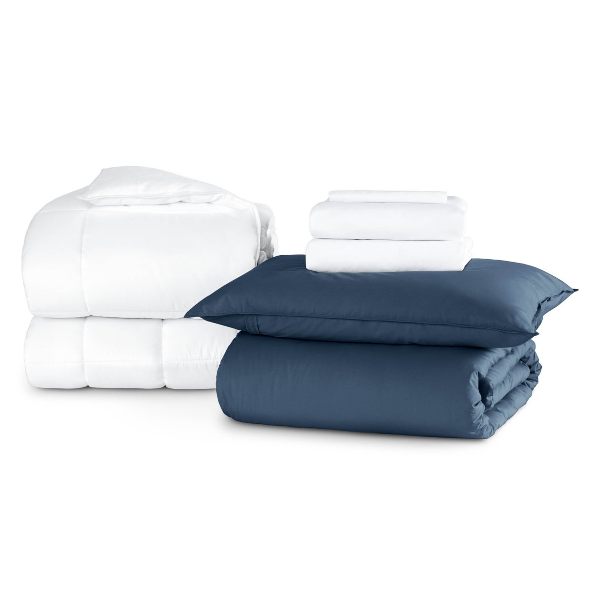 Percale bundle stacked to show what is included