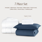 Percale bundle stacked to show what is included