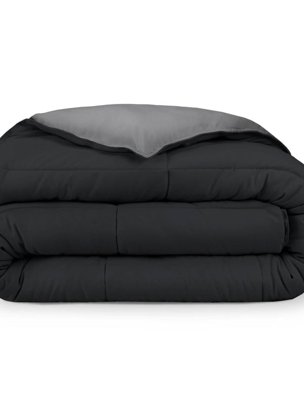 Reversible comforter folded
