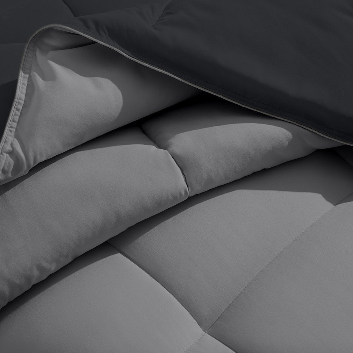 Close-up of a comforter with a soft texture