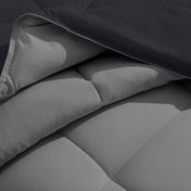 Close-up of a comforter with a soft texture