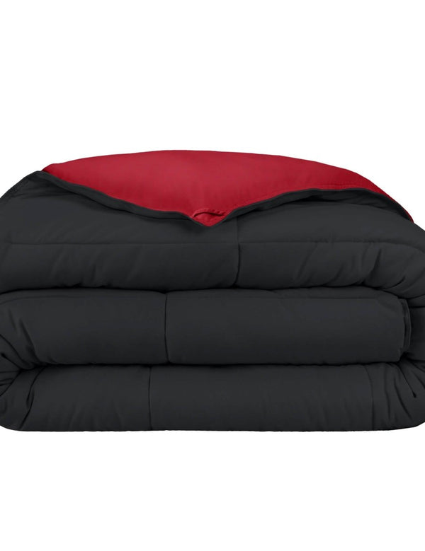 Reversible comforter folded