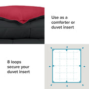 The corner loops on the duvet insert.