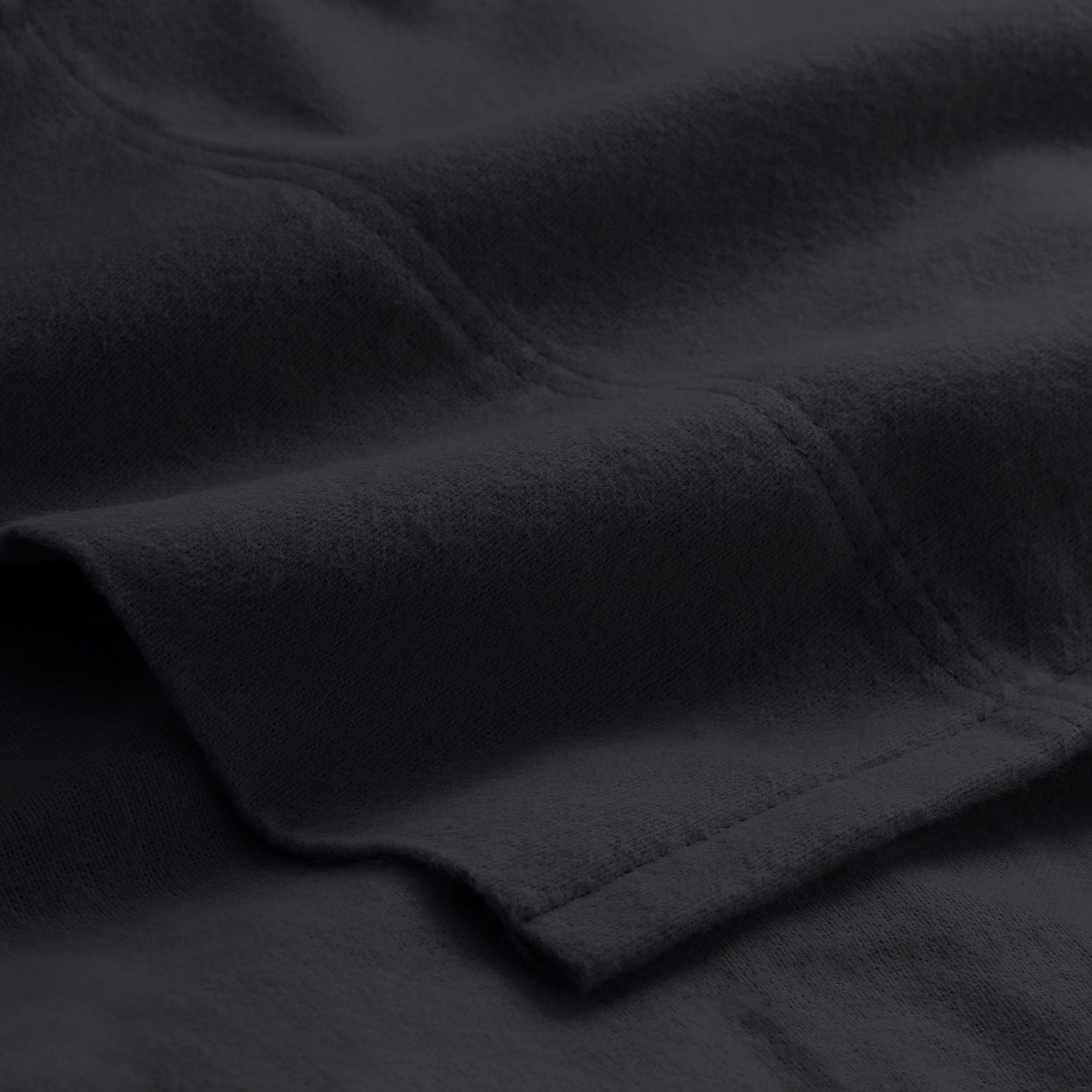 Close-up of the top of a flannel sheet
