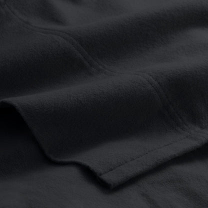 Close-up of the top of a flannel sheet