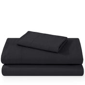 Washed sheet set folded and stacked