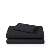 Washed sheet set folded and stacked