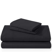 Washed sheet set folded and stacked
