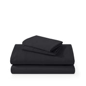 Washed sheet set folded and stacked