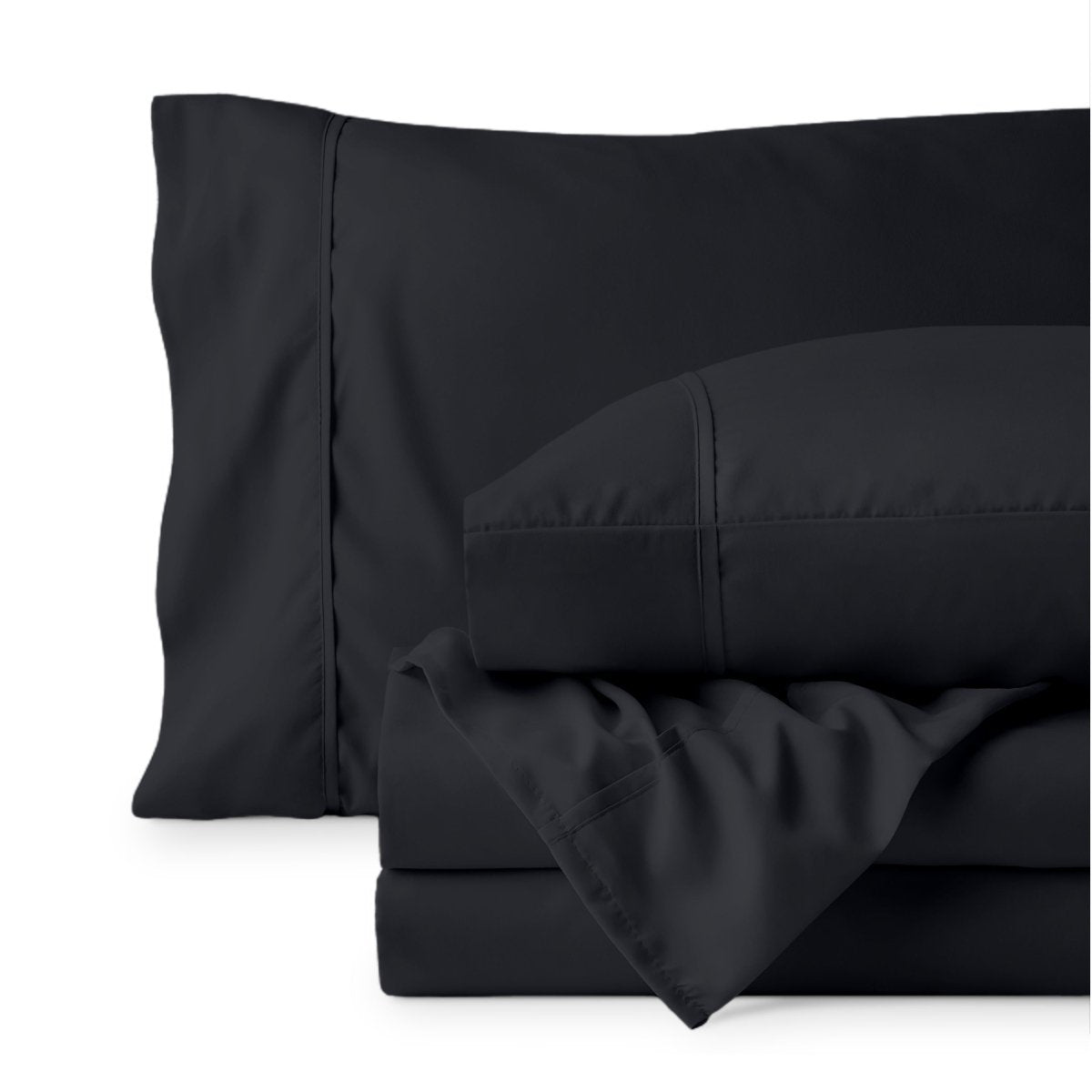 Sheet set folded on a white background