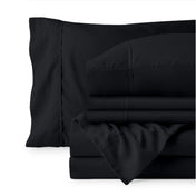 Sheet set folded on a white background