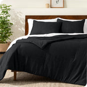 Microfiber comforter set on a bed