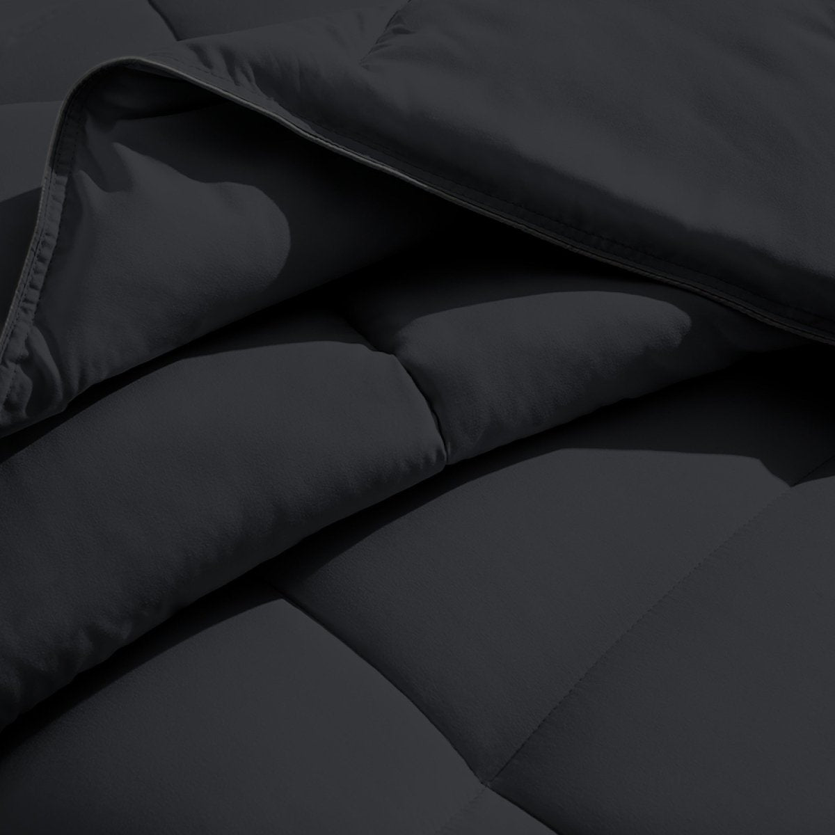 Close-up of a microfiber duvet insert