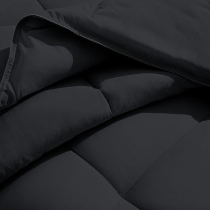Close-up of a microfiber duvet insert