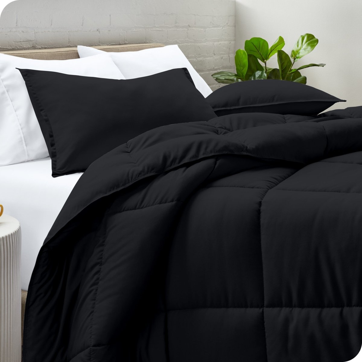 Down Alternative Box Stitch Comforter Set