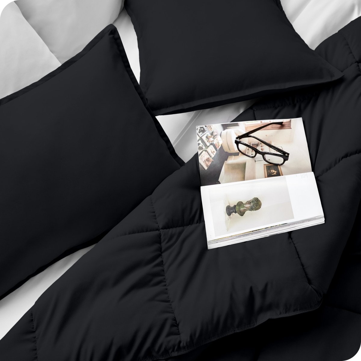 Down Alternative Box Stitch Comforter Set