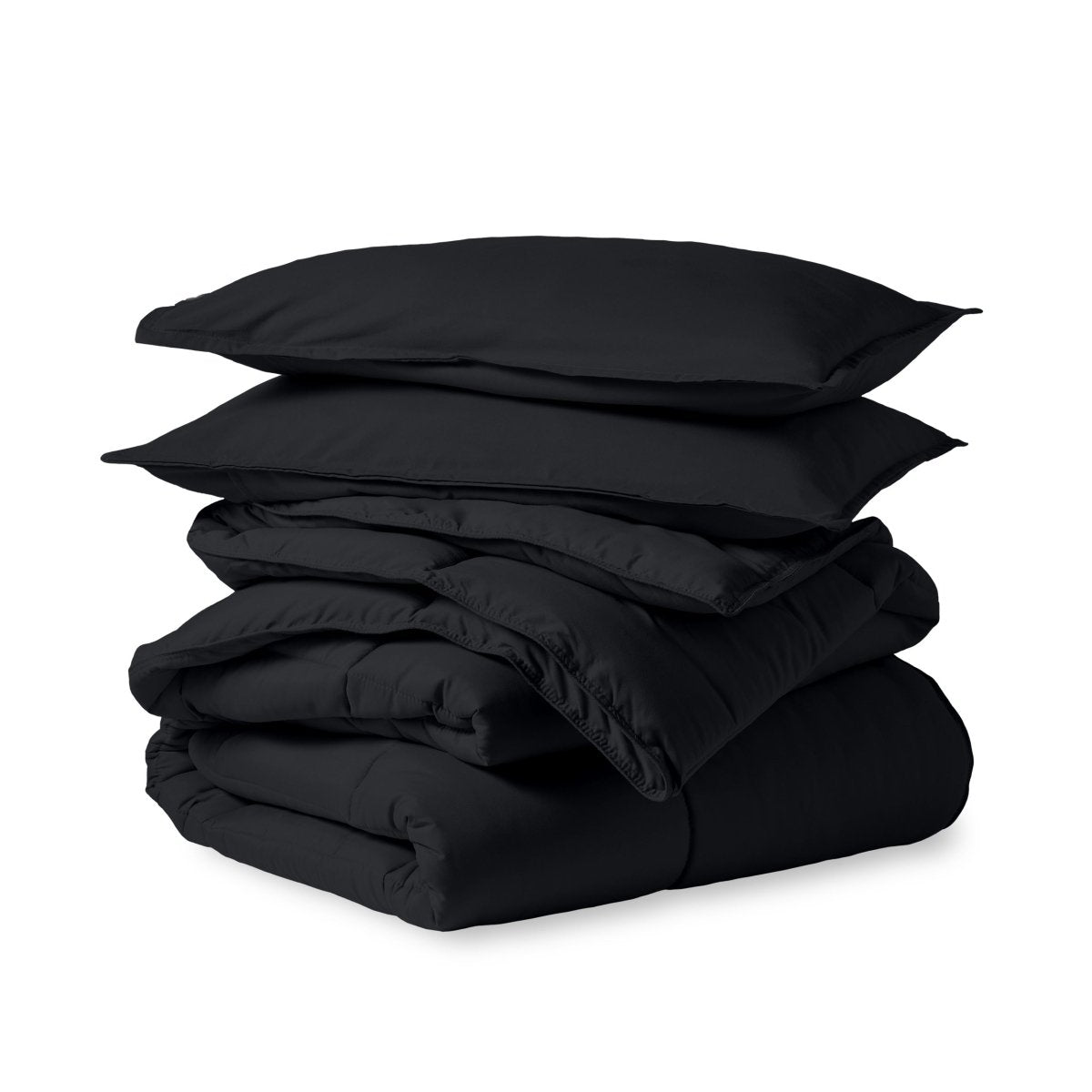 Comforter set folded and stacked