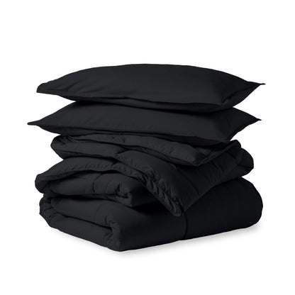Comforter set folded and stacked