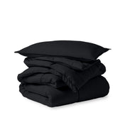 Comforter set folded and stacked