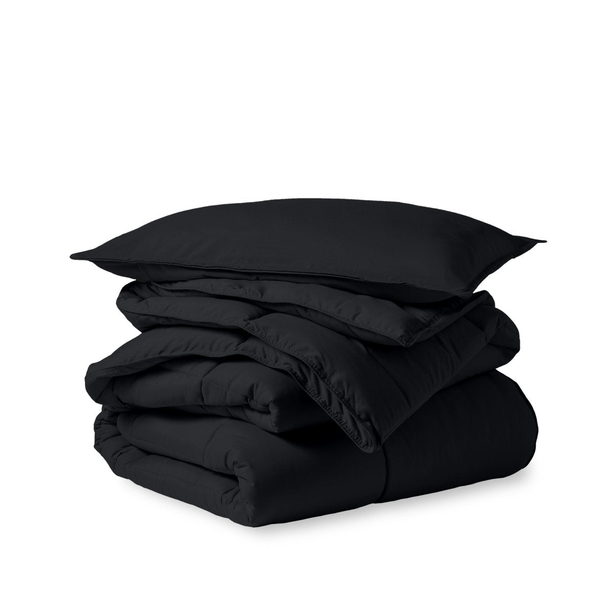 Comforter set folded and stacked