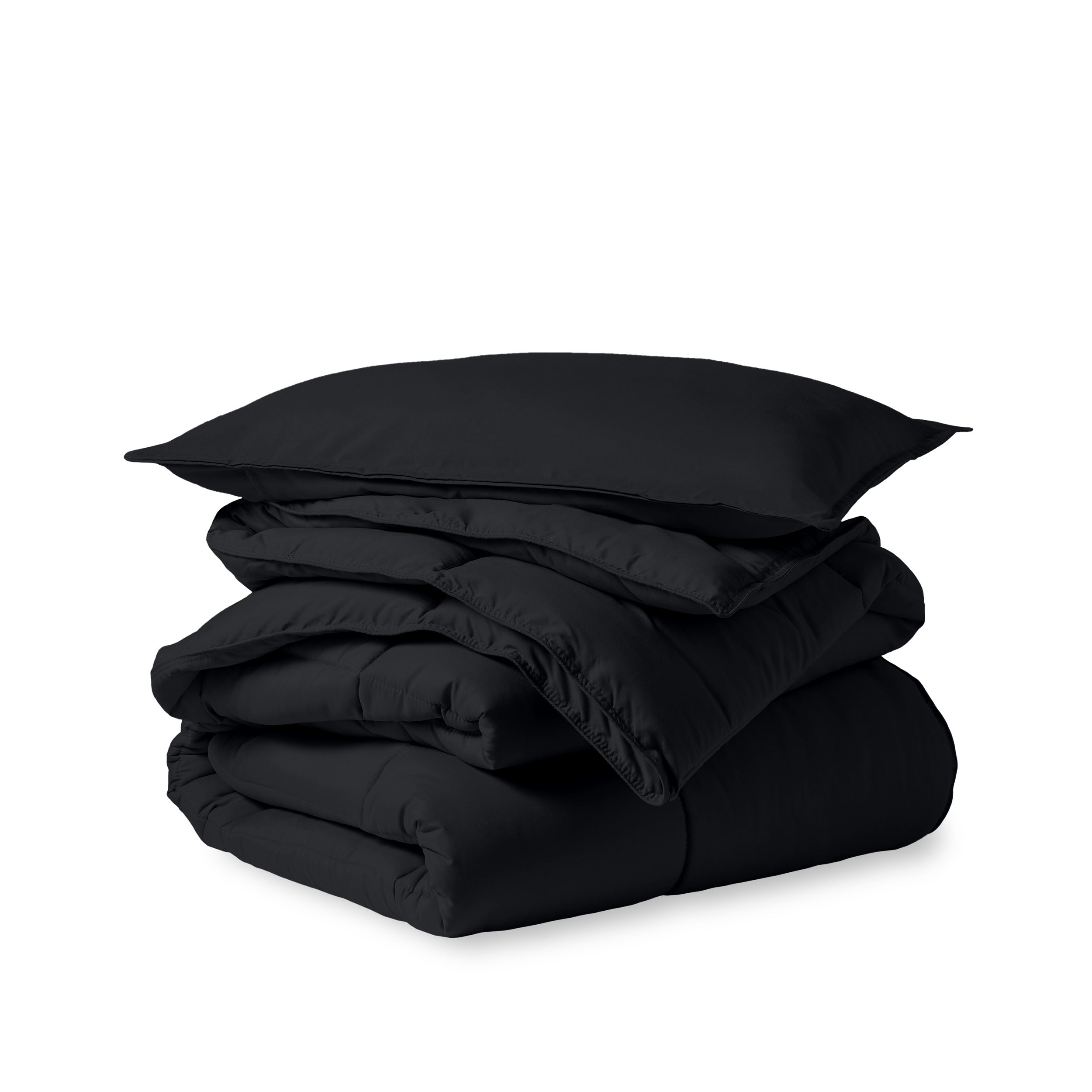 Comforter set folded and stacked