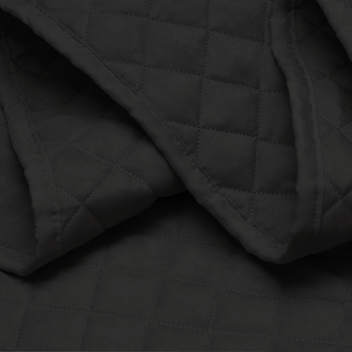 Close in view showing texture of coverlet set fabric