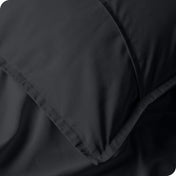 Close-up of back of a pillow sham