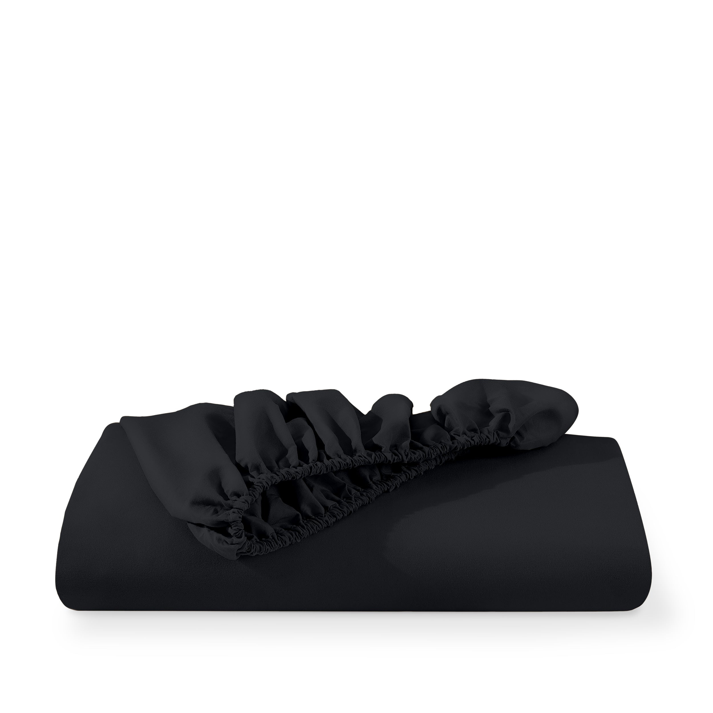Microfiber fitted sheet folded