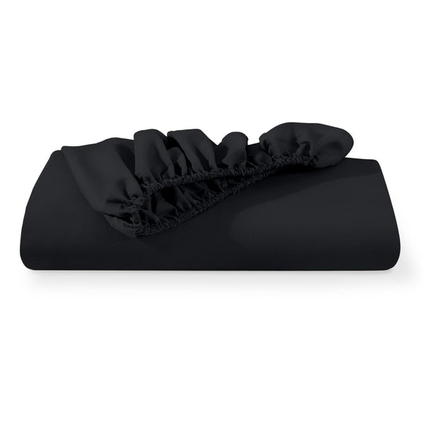 Microfiber fitted sheet folded