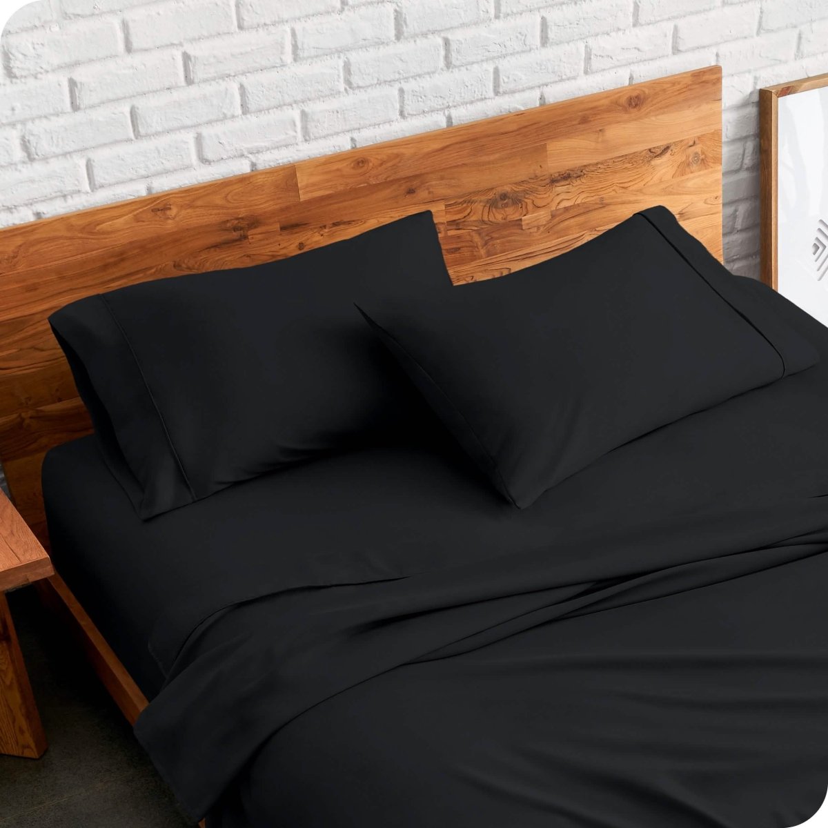 Matching sheets and pillowcases on a bed