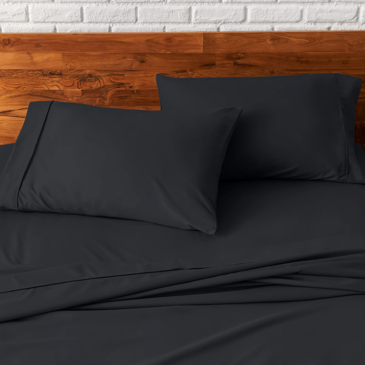 Close up of pillowcases on a bed