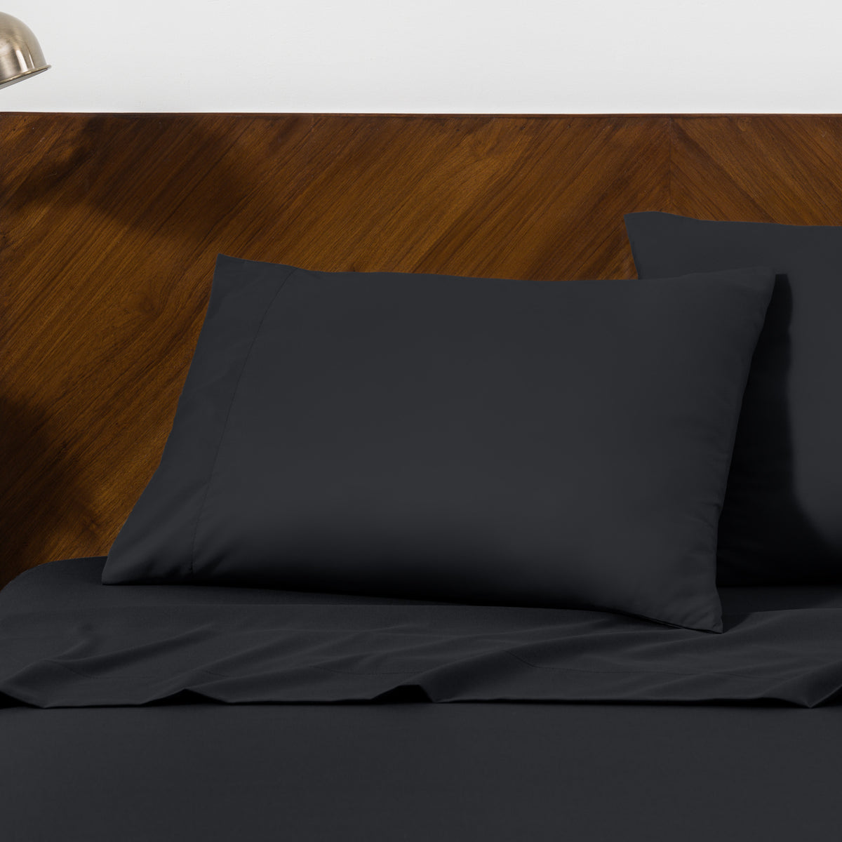 Close up of pillowcases on a bed