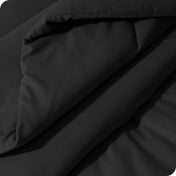 Close up of the track stitch comforter set
