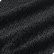 Close up of the texture of the microplush blanket