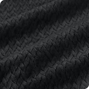 Close up of the texture of the microplush blanket