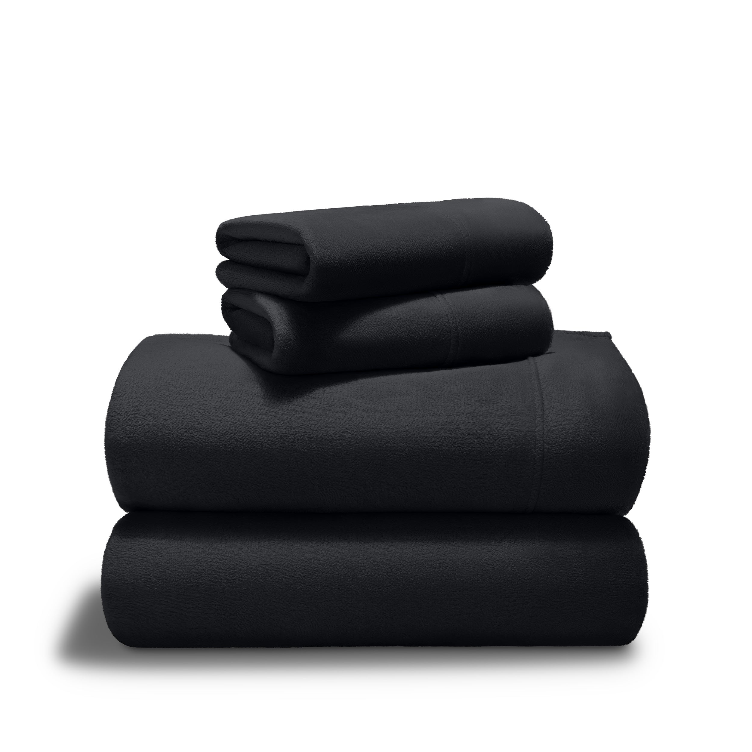 Microplush sheet set stacked