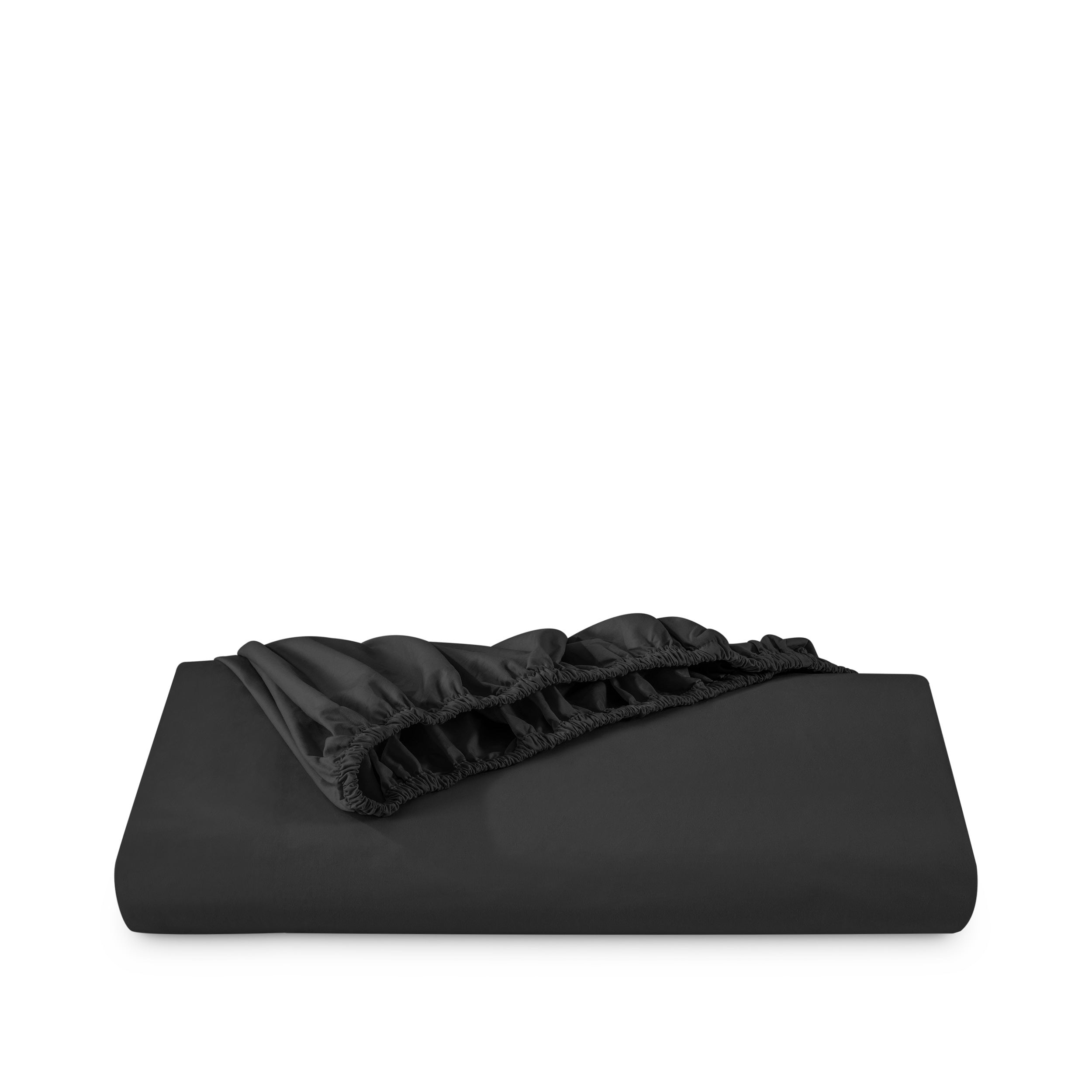 Percale fitted sheet on a white background