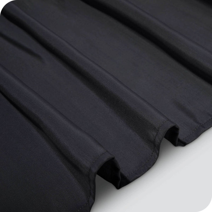 Close up of a polyester bed skirt
