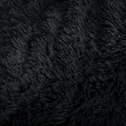 Close-up of shaggy blanket fabric